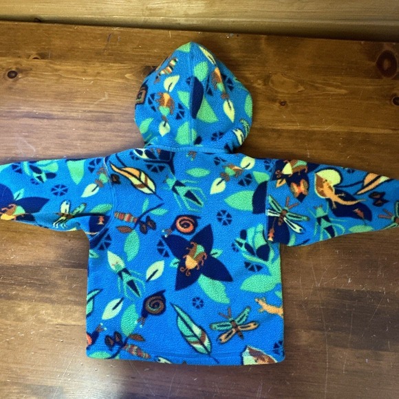 Patagonia Fleece Zip Hoodie Jacket 12 Month Baby Unisex Rare Jitterbug Print - Picture 2 of 8